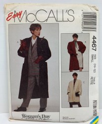4467 McCalls Patch Pocket Coat 3 Lengths Pattern 14-16 Uncut